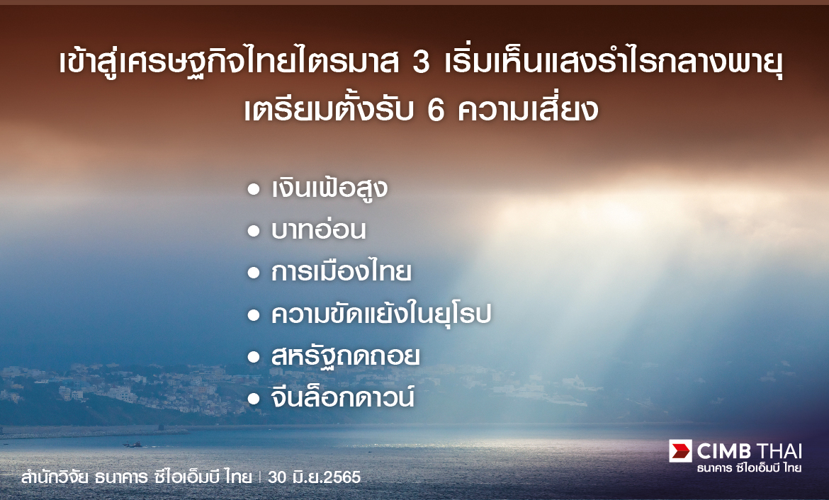 เศรษฐกิจไทยเข้าสู่ไตรมาส 3 แม้ฟื้นตัว เตรียมรับมือ 6 ความเสี่ยง